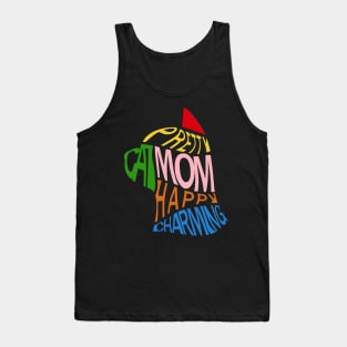 Cat Mom Word Cloud Art Tank Top